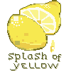 Splash of yellow badge